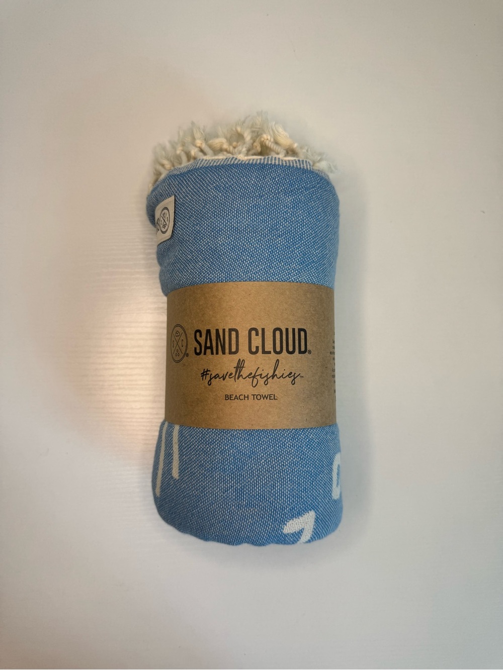 Sand Cloud Beach Towel Blue 37x67 Turkish Cotton Lightweight New